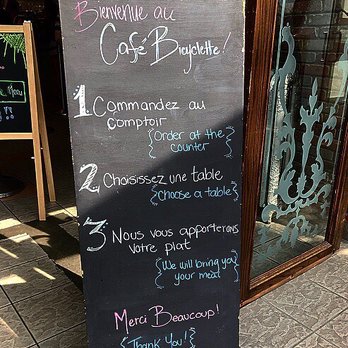 Cafe Bicyclette - Welcome board. - French Near Me - Edmonton, Alberta Cafe Bicyclette - Welcome board. - French Near Me - Edmonton, Alberta