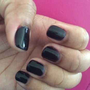 Serenity Nail & Spa - Another shot of my wound (left thumb), badly trimmed cuticles, and horrible gel mani! - Nail Salons Near Me - La Mesa, California