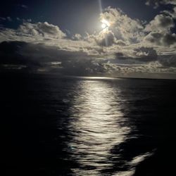 Passport & Duffel Bag Travel Co. - Moon shining it the middle of the ocean.