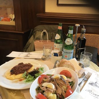 Rivoire - Pork over polenta and salade niçoise - Patisserie/Cake Shop Near Me - Florence, FI Rivoire - Pork over polenta and salade niçoise - Patisserie/Cake Shop Near Me - Florence, FI