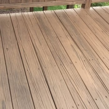 Premier Painting & Drywall - After pic: We had water damage to this portion of the deck.  This area of the deck was in terrible shape.  Looks brand new now! - Painters Near Me - Garner, North Carolina