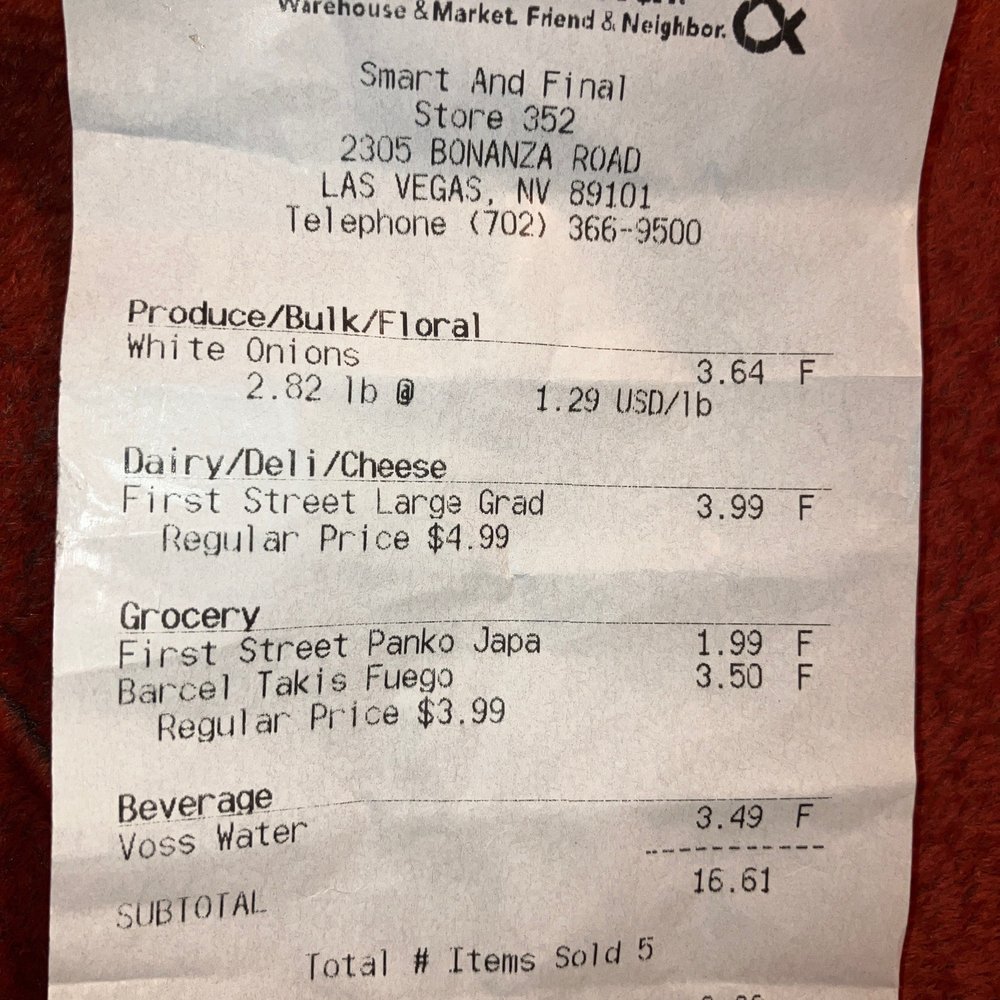 receipt for smart and final receipt for smart and final