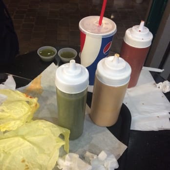 Cali Tacos - And it comes with sauces if you eat here ! - Mexican Near Me - Orange, California