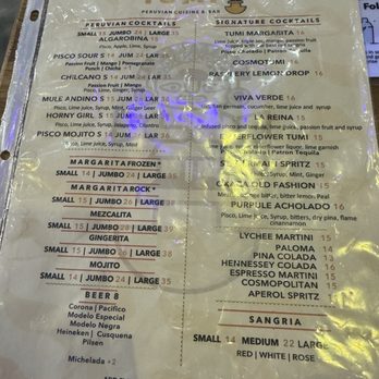Tumi Peruvian Restaurant NYC - Menu - Peruvian Near Me - New York, New York Tumi Peruvian Restaurant NYC - Menu - Peruvian Near Me - New York, New York
