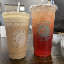 Hazels Gourmet Coffee & Tea Company - Chai latte and pomegranate lemonade