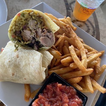 Crabby's Beachside Pavilion - Chicken burrito - Seafood Near Me - Clearwater Beach, Florida Crabby's Beachside Pavilion - Chicken burrito - Seafood Near Me - Clearwater Beach, Florida