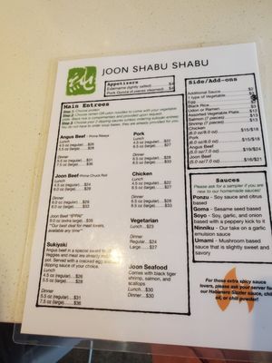 Menu photo 2 Joon Shabu Shabu Glendale, CA Menu photo 2 Joon Shabu Shabu Glendale, CA