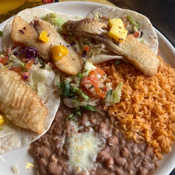 Vaqueros Grill & Cantina - Mango fish. Giant plate - Mexican Near Me - Jerome, Arizona