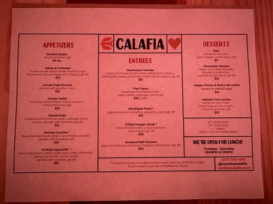 Menu photo 3 Cantina Calafia Portland, ME Menu photo 3 Cantina Calafia Portland, ME
