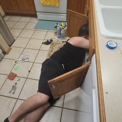 White Barn Estates - This is my husband the man who busts his ass to pay these ppl $1,200 a month fixing the kitchen sink within a few days of moving in.