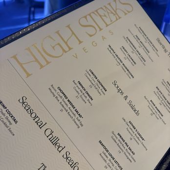 High Steaks Vegas - Menu - Steakhouses Near Me - Las Vegas, Nevada