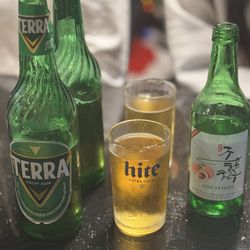 Seoul Korean Restaurant - Somaek made by mixing Terra beer with Lychee Soju