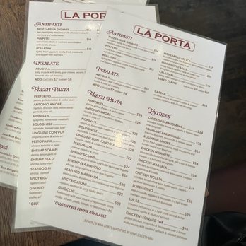 La Porta - Menu - Pizza Near Me - Northport, New York