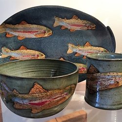 Monkitree - Trout pottery by The Potter's House