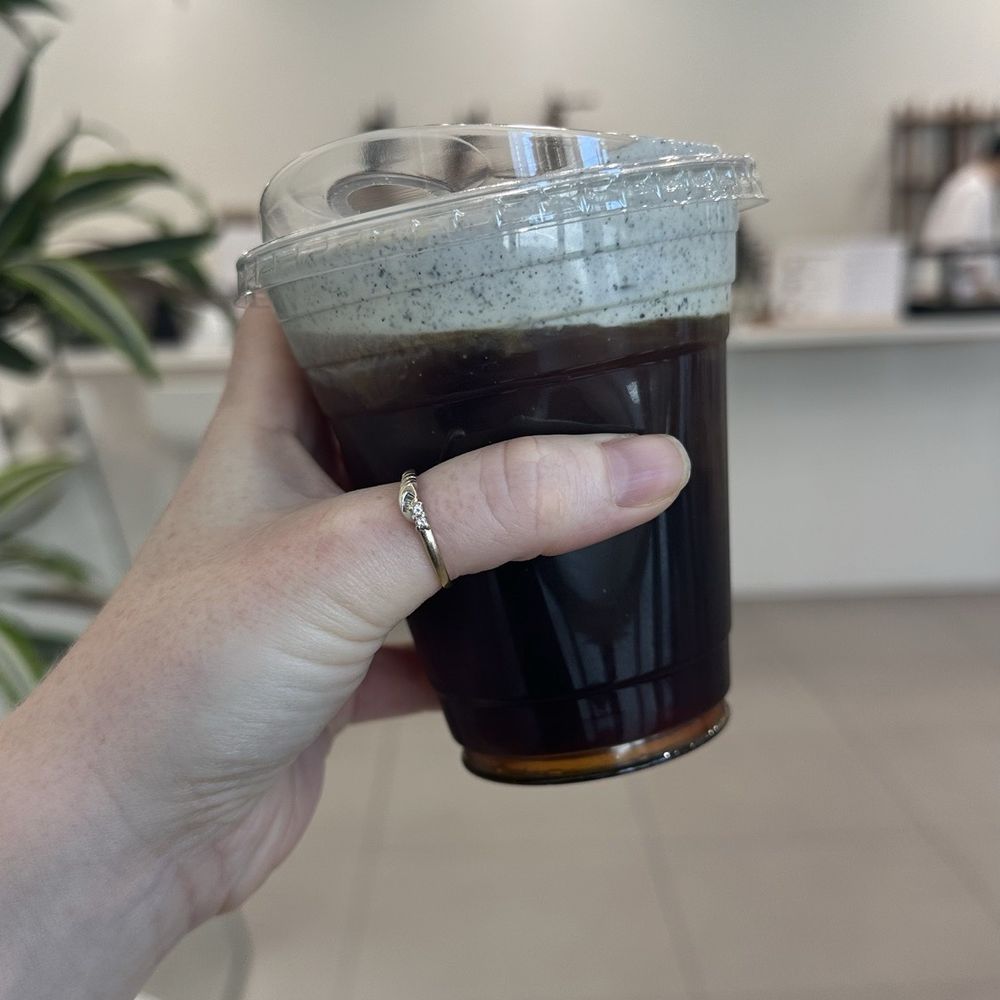 Black sesame cream cold brew Black sesame cream cold brew