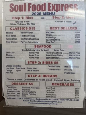 Menu photo 2 Soul Food Express Jacksonville, FL Menu photo 2 Soul Food Express Jacksonville, FL