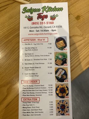 Menu photo 4 Saigon Kitchen Togo Oxnard, CA