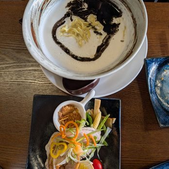 Denya Ramen - pork tonkotsu kuro black garlic, regular - Ramen Near Me - San Francisco, California
