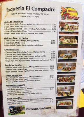 Menu photo 2 Taqueria El Compallito Weslaco, TX Menu photo 2 Taqueria El Compallito Weslaco, TX