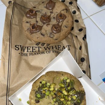 Sweet Wheat - Chocolate Hazelnut Cookie & White Chocolate Pistachio Cookie...it was too sweet. - Bakeries Near Me - Redondo Beach, California