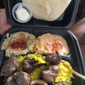 Mashawi Grill - babaganoush, spicy hummus , rice pilaf & lamb kabob + garlic cream sauce, pita - Middle Eastern Near Me - Torrance, California Mashawi Grill - babaganoush, spicy hummus , rice pilaf & lamb kabob + garlic cream sauce, pita - Middle Eastern Near Me - Torrance, California