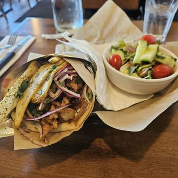 Meraki  - Pork Yerros & Side Salad - Greek Near Me - Anchorage, Alaska