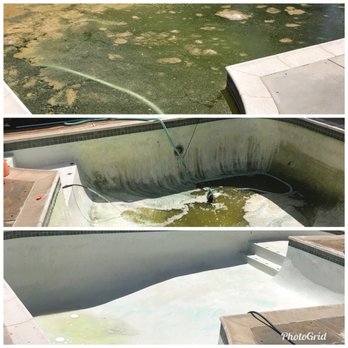 Pacific Clear Pool & Spa - Pretty bad one. Had to acid wash then completely hose out and then chlorine wash it to get the black algae out. - Pool Cleaners Near Me Pacific Clear Pool & Spa - Pretty bad one. Had to acid wash then completely hose out and then chlorine wash it to get the black algae out. - Pool Cleaners Near Me