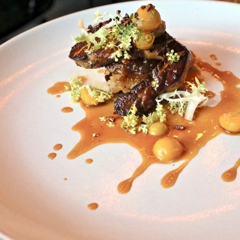 3rd Cousin - Seared Sonoma Foie Gras, walnut french toast, onion jam, gooseberries, cocoa nibs - New American Near Me - San Francisco, California 3rd Cousin - Seared Sonoma Foie Gras, walnut french toast, onion jam, gooseberries, cocoa nibs - New American Near Me - San Francisco, California
