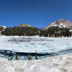 Helen Lake - You could tell though, how picturesque blue the lake waters are underneath the snow.