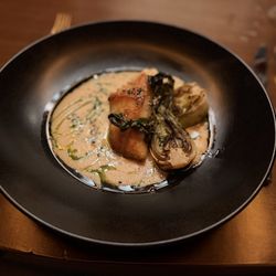Ramsay's Kitchen at The Silver Legacy - Pan Seared Chilean Sea Bass white beurre blanc, charred bok choy