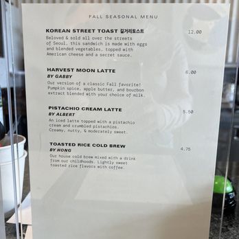 Haan Coffee - Fall seasonal menu 2023 - Coffee Roasteries Near Me - Orlando, Florida