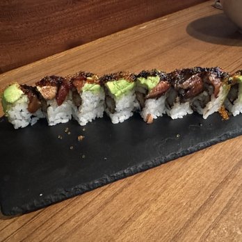 Kata Robata - Longhorn 17 fried shrimp, freshwater eel, avocado, spicy mayo, three kinds of tobiko, unagi sauce (not spicy is pictured) - Sushi Bars Near Me - Houston, Texas