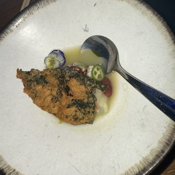 Lucky Robot Restaurant - Green apple Aguachile? Can't remember - Sushi Bars Near Me - Austin, Texas