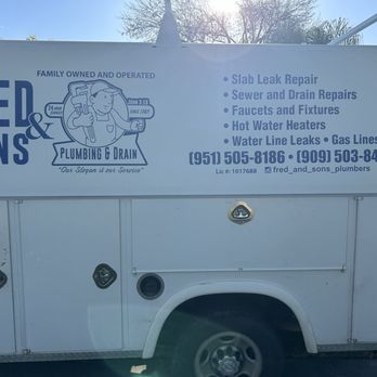 Fred & Sons Plumbing And Drain - Business/Contact Information - Plumbing Near Me - Bloomington, California Fred & Sons Plumbing And Drain - Business/Contact Information - Plumbing Near Me - Bloomington, California