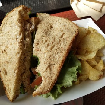 Snowflake Lodge - Sorry for the bite.. Couldn't wait. Excellent tuna salad! - Salad Near Me - Incline Village, Nevada