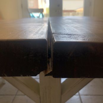 Corey's Woodcraft - Table is split and not stained - Furniture Stores Near Me - Hutto, Texas Corey's Woodcraft - Table is split and not stained - Furniture Stores Near Me - Hutto, Texas
