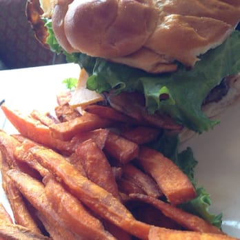 The Paramount - The paramount burger w/ sweet potato fries.. It was yum! - Breakfast & Brunch Near Me - Boston, Massachusetts