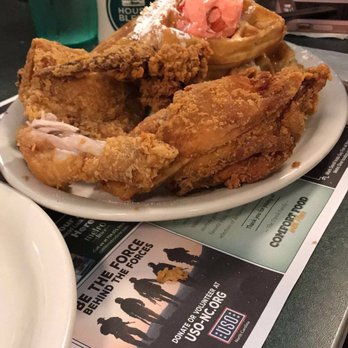 Metro Diner - Chicken and waffles with the sweet and spicy sauce. - American Near Me - Matthews, North Carolina Metro Diner - Chicken and waffles with the sweet and spicy sauce. - American Near Me - Matthews, North Carolina