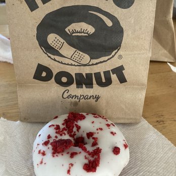 Hurts Donut - Red Velvet with White Icing - Donuts Near Me - Tempe, Arizona