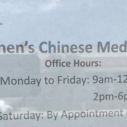 Chen's Chinese Medicine - Office hours