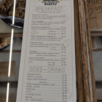 Lion Mountain Bakery - Menu - Bakeries Near Me - Oakridge, Oregon Lion Mountain Bakery - Menu - Bakeries Near Me - Oakridge, Oregon