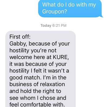 Kure Massage & Bodywork - Here's where she goes nuts - what a great way to conduct business! - Massage Therapy Near Me Kure Massage & Bodywork - Here's where she goes nuts - what a great way to conduct business! - Massage Therapy Near Me