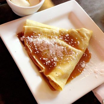 Rooster - Downtown - Roasted apples sweet crepe with cup of vanilla ice cream. - Creperies Near Me - St. Louis, Missouri