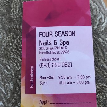 Four Seasons Nails & Spa - Nail Salons Near Me - Murrells Inlet, South Carolina Four Seasons Nails & Spa - Nail Salons Near Me - Murrells Inlet, South Carolina