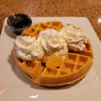 Peaches Cafe - Peaches and Cream Waffle - Desserts Near Me - Albany, New York Peaches Cafe - Peaches and Cream Waffle - Desserts Near Me - Albany, New York