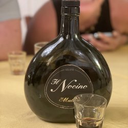 Trattoria il fantino - Because they were out of the Lambrusco for an aperitif she offered us this; delicious with a serious alcohol kick! walnut Liqueur ...