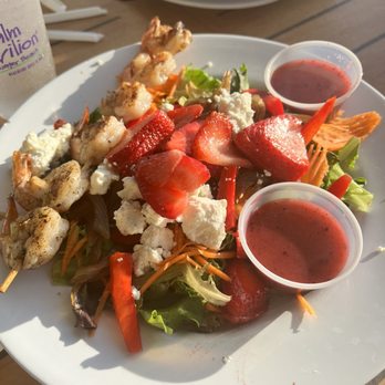 Crabby's Beachside Pavilion - Sunset salad w shrimp - Seafood Near Me - Clearwater Beach, Florida Crabby's Beachside Pavilion - Sunset salad w shrimp - Seafood Near Me - Clearwater Beach, Florida
