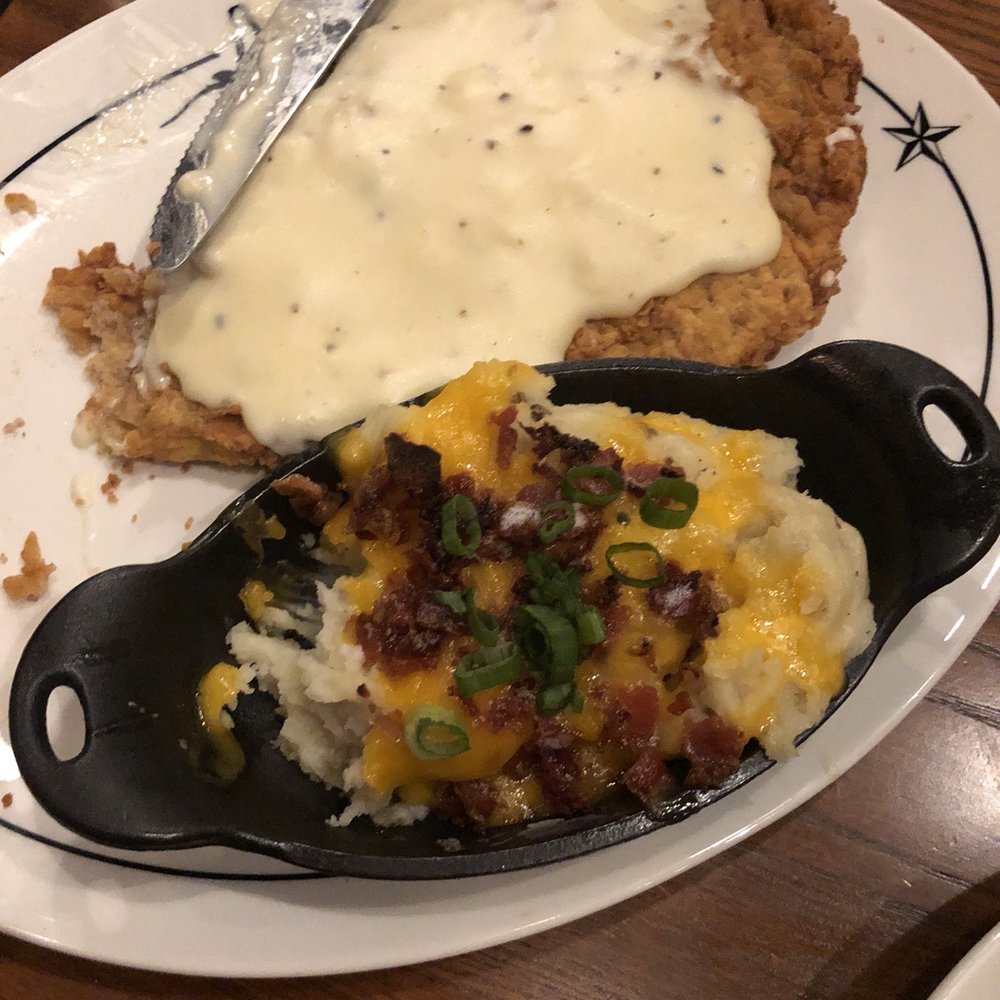 Saltgrass Steak House - Chicken fried steak with Side of Loaded Mashed Potatoes - Steakhouses Near Me - Bedford, Texas