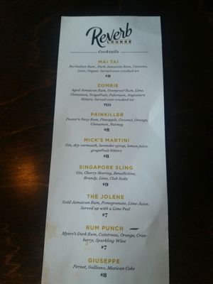 Menu photo 2 Reverb Lounge Omaha, NE Menu photo 2 Reverb Lounge Omaha, NE
