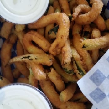Victory Diner - The zucchini order is huge and lots of ranch dressing to go with it - Burgers Near Me - Orange, California